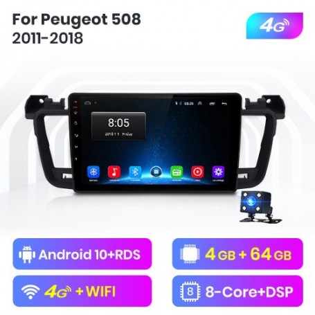 Radio Navegador Android para Peugeot 508 (2011-2018)