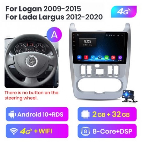 Radio Navegador Android para Renault Logan y Sandero (2009-2015) y Dacia Duster (2010-2017)