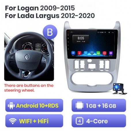 Radio Navegador Android para Renault Logan y Sandero (2009-2015) y Dacia Duster (2010-2017)