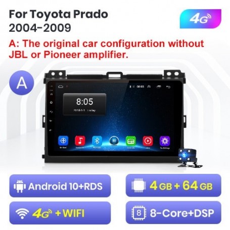 Radio Navegador Android para Toyota Land Cruiser Prado 120 (2004 - 2009)