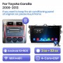Radio Navegador Android para Toyota Corolla E140 E150 (2006-2013)