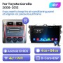 Radio Navegador Android para Toyota Corolla E140 E150 (2006-2013)