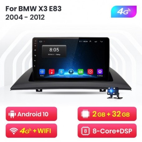 Radio Navegador Android para BMW X3 E83 (2004-2012)