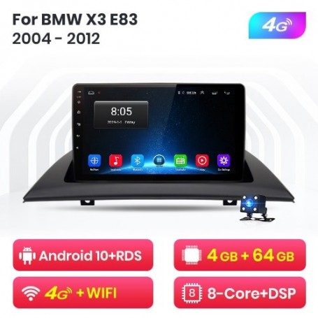Radio Navegador Android para BMW X3 E83 (2004-2012)