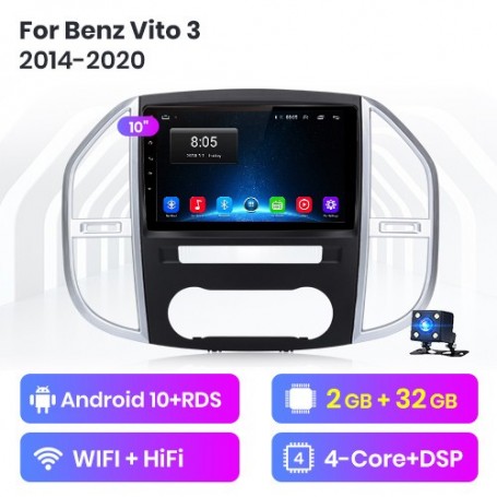 Radio Navegador Android para Mercedes Benz Vito 3 (2014-2020)