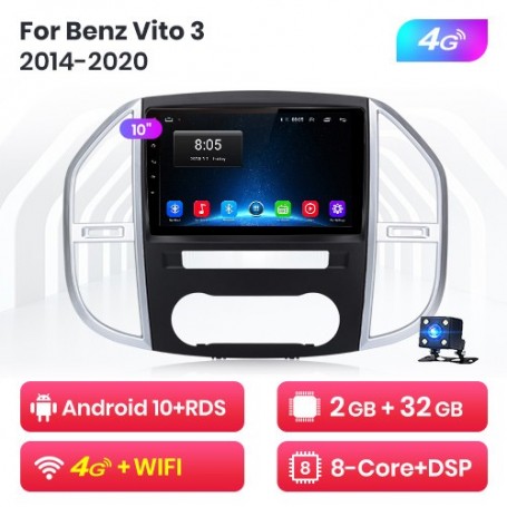 Radio Navegador Android para Mercedes Benz Vito 3 (2014-2020)