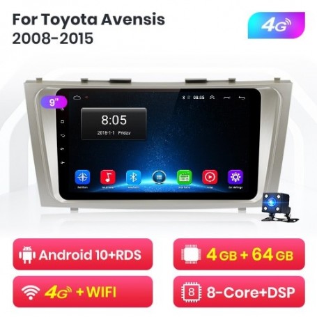 Radio Navegador Android para Toyota Avensis (2008-2015)
