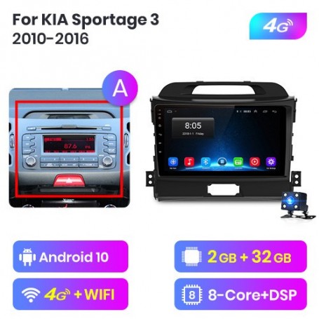 Radio Navegador Android para KIA Sportage 3 (2010-2016)