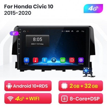 Radio Navegador Android para Honda Civic 10 (2015-2020)