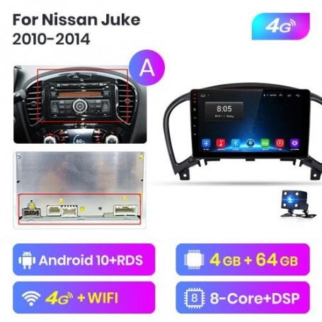 Radio Navegador Android para Nissan Juke (2010 - 2014)