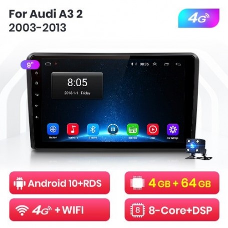 Radio Navegador Android para Audi A3 8P (2003-2013)