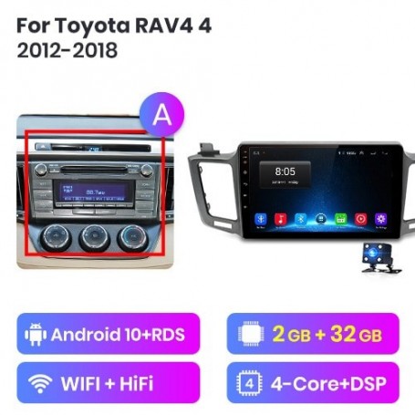 Radio Navegador Android para Toyota RAV4 (2012-2018)