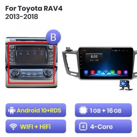 Radio Navegador Android para Toyota RAV4 (2012-2018)