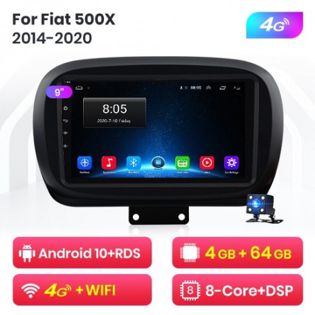 Radio Navegador Android para Fiat 500X (2014-2020)