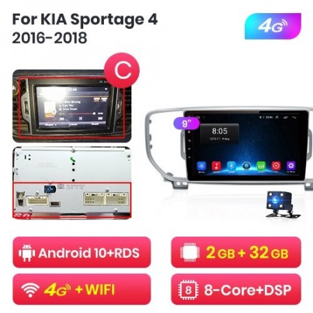 Radio Navegador Android para Kia Sportage 4 (2016-2018)