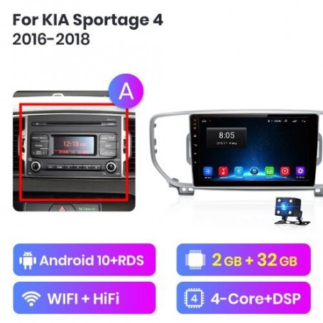 Radio Navegador Android para Kia Sportage 4 (2016-2018)