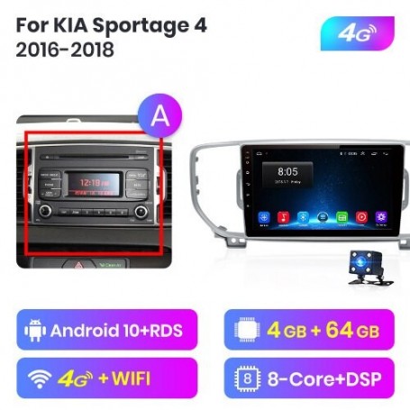Radio Navegador Android para Kia Sportage 4 (2016-2018)