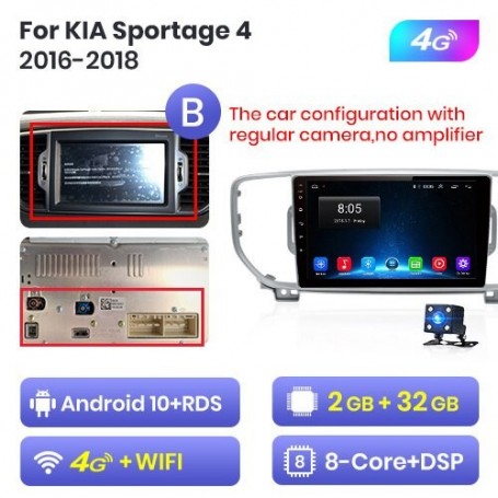 Radio Navegador Android para Kia Sportage 4 (2016-2018)