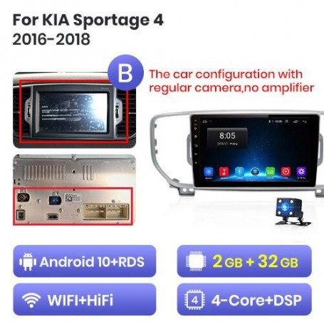 Radio Navegador Android para Kia Sportage 4 (2016-2018)