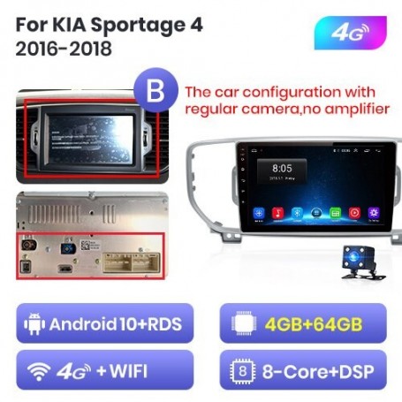 Radio Navegador Android para Kia Sportage 4 (2016-2018)