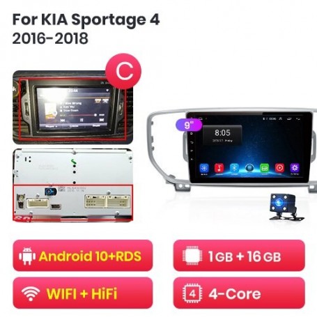 Radio Navegador Android para Kia Sportage 4 (2016-2018)