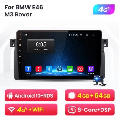 Radio Navegador Android para BMW E46 Coupe / M3 / Rover (1998 - 2006)