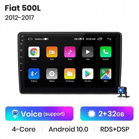 Radio Navegador Android para Fiat 500L (2012-2017)