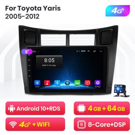 Radio Navegador Android para Toyota Yaris XP90 (2005-2012)