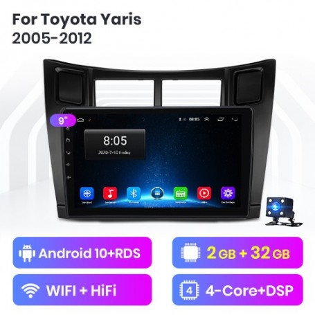 Radio Navegador Android para Toyota Yaris XP90 (2005-2012)