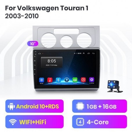 Radio Navegador Android para Volkswagen VW Touran 1 (2003-2010)