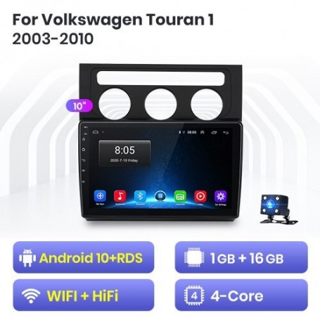 Radio Navegador Android para Volkswagen VW Touran 1 (2003-2010)