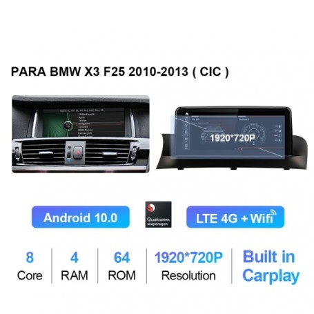 Equipo Multimedia Para BMW X3 F25 X4 F26 CIC NBT