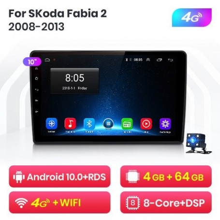 Radio Navegador Android para Skoda Fabia 2