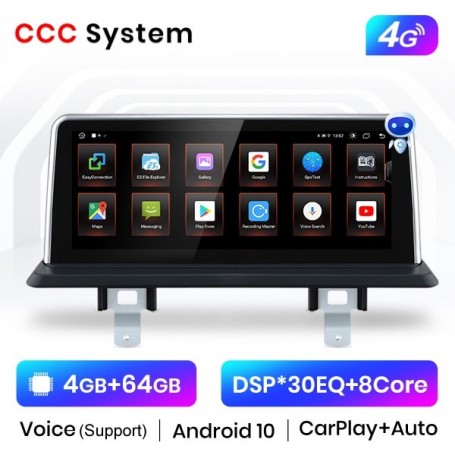 Radio Navegador Android para BMW Serie 1 E81 E82 E87 E88 CCC/CIC (2005-2012)
