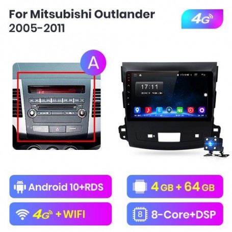 Radio Navegador Android para Mitsubishi Outlander 3 (2005-2011) Citroen C-Crosser y Peugeot 4007