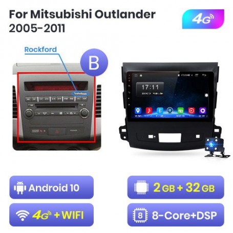 Radio Navegador Android para Mitsubishi Outlander 3 (2005-2011) Citroen C-Crosser y Peugeot 4007