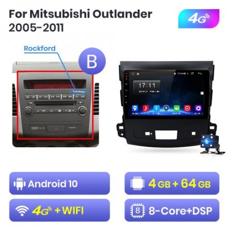 Radio Navegador Android para Mitsubishi Outlander 3 (2005-2011) Citroen C-Crosser y Peugeot 4007