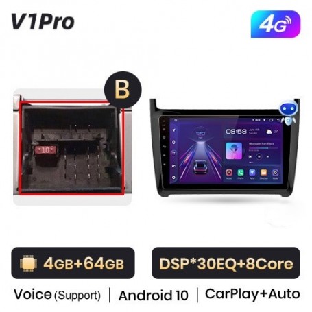 Radio Navegador Android para Volkswagen POLO sedan (2008 - 2020)