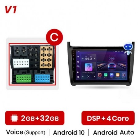 Radio Navegador Android para Volkswagen POLO sedan (2008 - 2020)