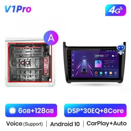 Radio Navegador Android para Volkswagen POLO sedan (2008 - 2020)