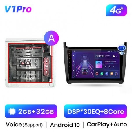 Radio Navegador Android para Volkswagen POLO sedan (2008 - 2020)