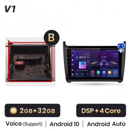 Radio Navegador Android para Volkswagen POLO sedan (2008 - 2020)