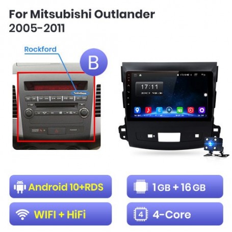 Radio Navegador Android para Mitsubishi Outlander 3 (2005-2011) Citroen C-Crosser y Peugeot 4007