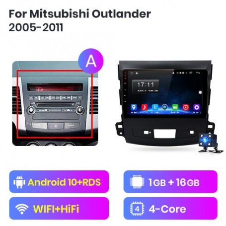 Radio Navegador Android para Mitsubishi Outlander 3 (2005-2011) Citroen C-Crosser y Peugeot 4007