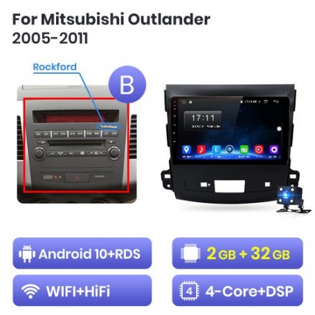 Radio Navegador Android para Mitsubishi Outlander 3 (2005-2011) Citroen C-Crosser y Peugeot 4007