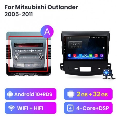 Radio Navegador Android para Mitsubishi Outlander 3 (2005-2011) Citroen C-Crosser y Peugeot 4007
