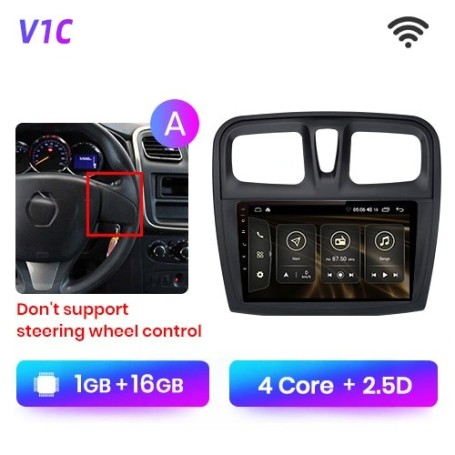 Radio Navegador Android para Renault Logan 2 (2012-2019) y Sandero (2014-2019)