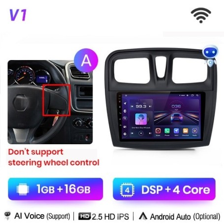 Radio Navegador Android para Renault Logan 2 (2012-2019) y Sandero (2014-2019)