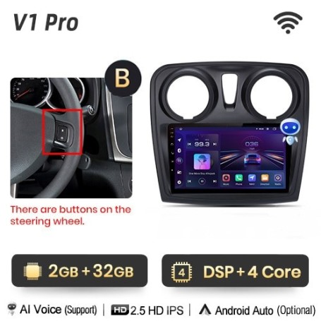 Radio Navegador Android Para Renault Logan 2 (2012-2019) Sandero (2014-2019)