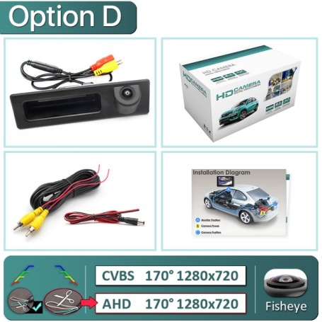 Cámara de visión trasera para BMW Serie 5 (F10, F11) Serie 3 (F30, F31, F32) X3 (F25)